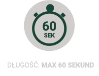 Długość max 60 sekund